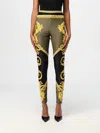 Versace Baroque Print Lycra Leggings In Schwarz