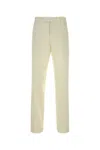 Versace Wool Blend Tailored Trousers Belt Loops In White