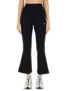 Versace Flared Bottom Lycra Leggings In Black