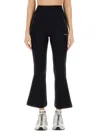 Versace Flared Bottom Lycra Leggings In Black