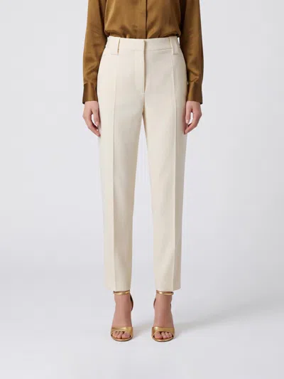 Versace Pants Woman Color White In Neutral