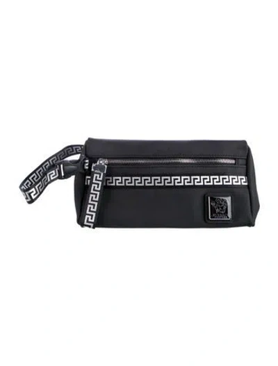 Pre-owned Versace Parfum Pouch, Enamel Placard In Black