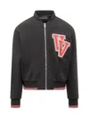 Versace Patch Bomber Jacket In Black