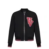 Versace Patch Bomber Jacket Men In Black