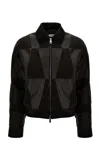 Versace Patchwork Leather & Suede Jacket In Black