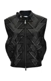 Versace Patchwork Nappa Leather Vest In Black