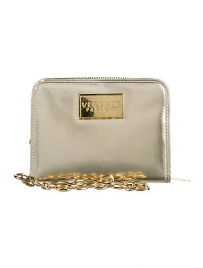 Pre-owned Versace Patent Leather Coin Pouch