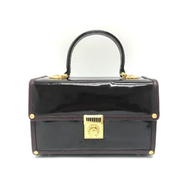 Pre-owned Versace Patent Leather Handbag () In Purple