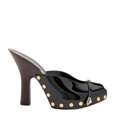Versace Patent Leather High Heels In Pink