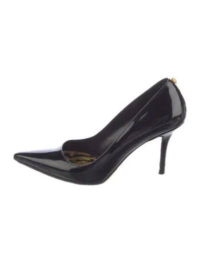 Pre-owned Versace Patent Leather Pumps In Blue