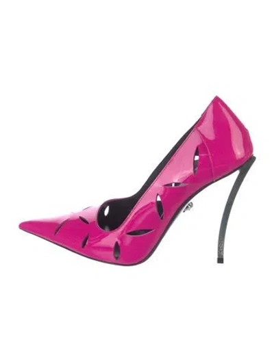 Pre-owned Versace Patent Leather Pumps In Multi