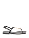 Versace 'medusa '95' Black Low Sandals With Logo Detail In Black