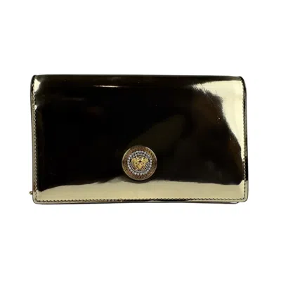 Pre-owned Versace Patent Leather Shoulder Bag () In Gold