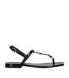 Versace 'medusa '95' Black Low Sandals With Logo Detail