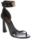 Versace Patent Sandal In Black