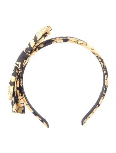 Pre-owned Versace Patterend Yellow Headband W/tags In Multi