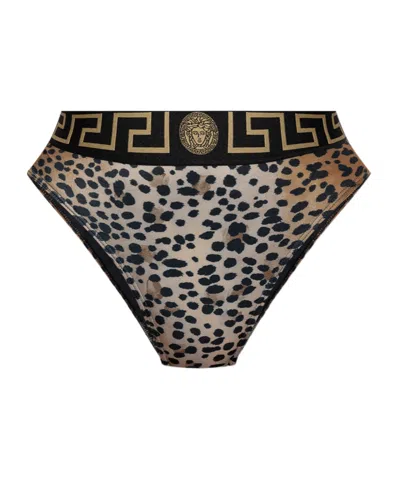 VERSACE LEOPARD PRINT BIKINI BOTTOM