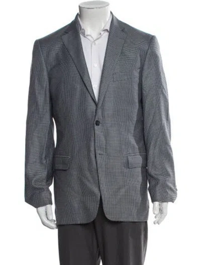 Pre-owned Versace Pattern Blazer In Blue