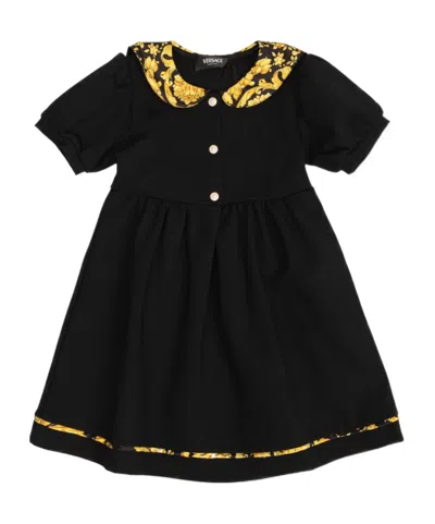 Versace Pattern Dress In Black