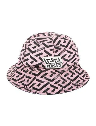 Pre-owned Versace Pattern Print Bucket Hat In Pink