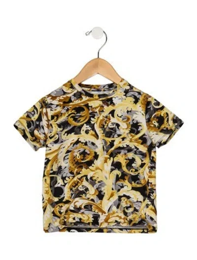 Pre-owned Versace Babies' Pattern Print Crewneck T-shirt In Multi
