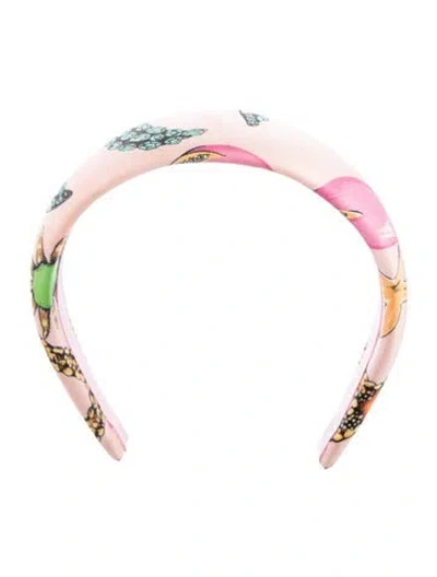 Pre-owned Versace Pattern Print Headband In Pink