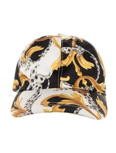 Pre-owned Versace Pattern Printed Baseball Hat In Black