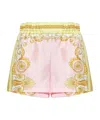 Versace Pattern-printed Elasticated-waistband Shorts In Pink