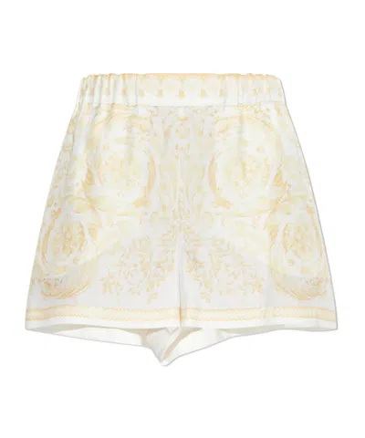 VERSACE VERSACE PATTERN-PRINTED ELASTICATED-WAISTBAND SHORTS