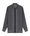 Versace Pattern-printed Long-sleeved Shirt In Black