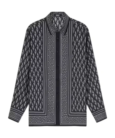 VERSACE VERSACE PATTERN-PRINTED LONG-SLEEVED SHIRT