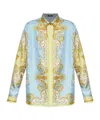 Versace Formal Shirt Silk Twill Print Spring Barocco Foula In Multi