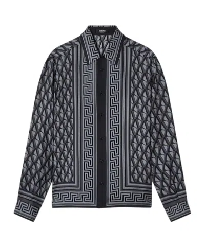 Versace Pattern-printed Long-sleeved Shirt In Multi