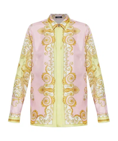 VERSACE VERSACE PATTERN-PRINTED LONG-SLEEVED SHIRT