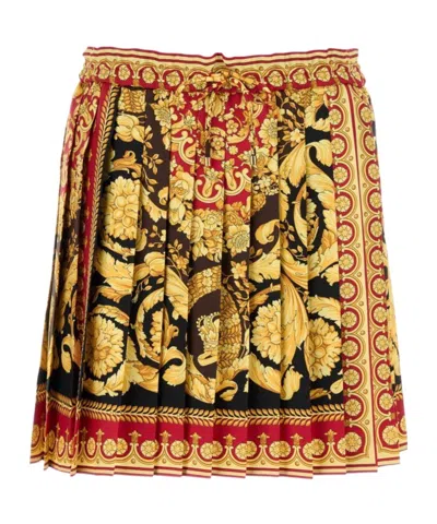 VERSACE VERSACE PATTERN-PRINTED PLEATED SKIRT
