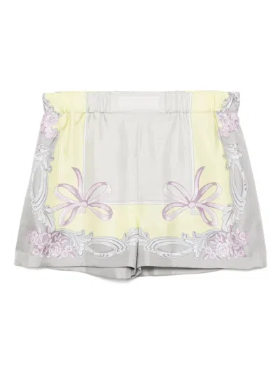 Versace Short De Bain Cameo En Soie In Imprimer