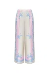 Versace Silk Twill Pajama-style Trousers With Medusa Cameo Print
