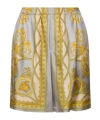 Versace La Coupe Des Dieux Print Silk Shorts