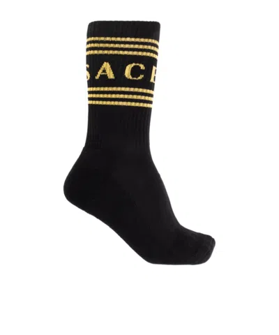 Versace Pattern Socks In Black