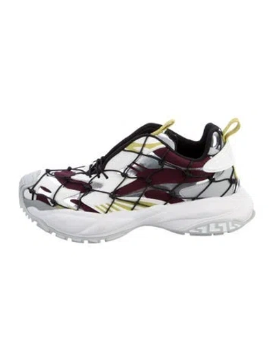 Pre-owned Versace Patterned Athletic Sneakers In White