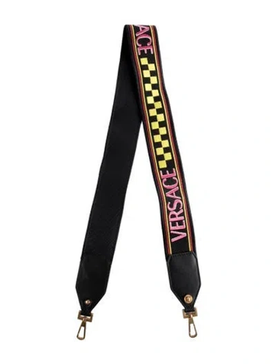 Pre-owned Versace Patterned Bag Strap In Black