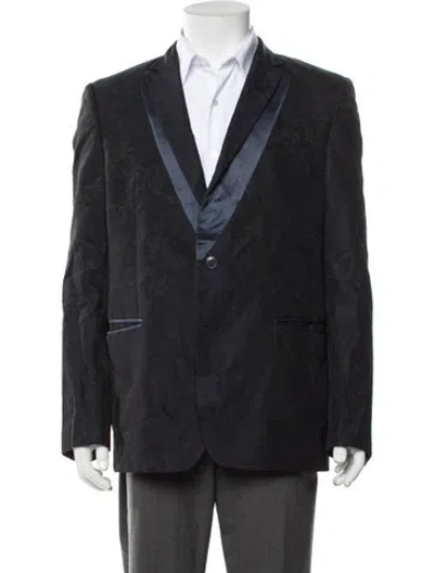 Pre-owned Versace Patterned Blazer In Blue