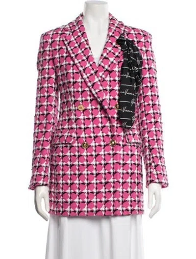 Pre-owned Versace Patterned Blazer In Pink