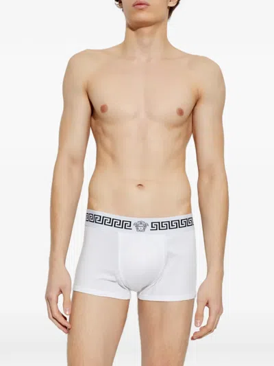 Versace Patterned Boxers (set Of Three) In White