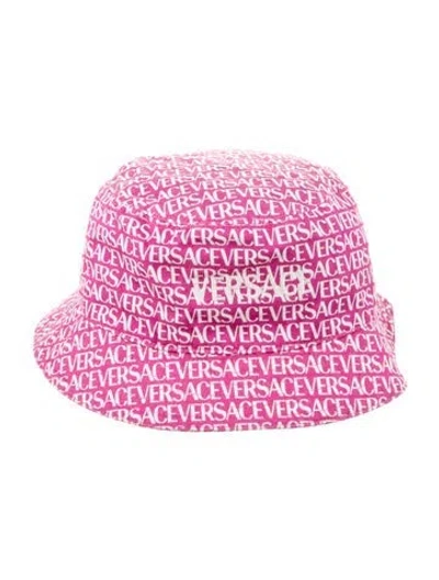 Pre-owned Versace Patterned Bucket Hat In Pink