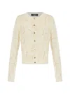 Versace Patterned Buttoned Cardigan In Nude