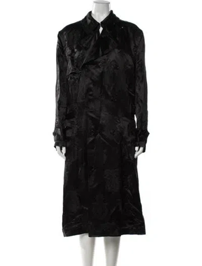 Pre-owned Versace Patterned Coat In Black