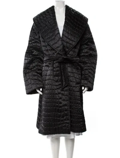 Pre-owned Versace Patterned Coat W/ Tags In Black