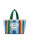 Versace Patterned Cotton Tote In Patterned