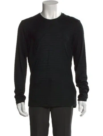 Pre-owned Versace Patterned Crew Neck T-shirt In Black